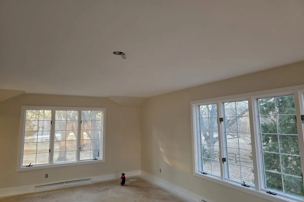 Living room painted with beige paint